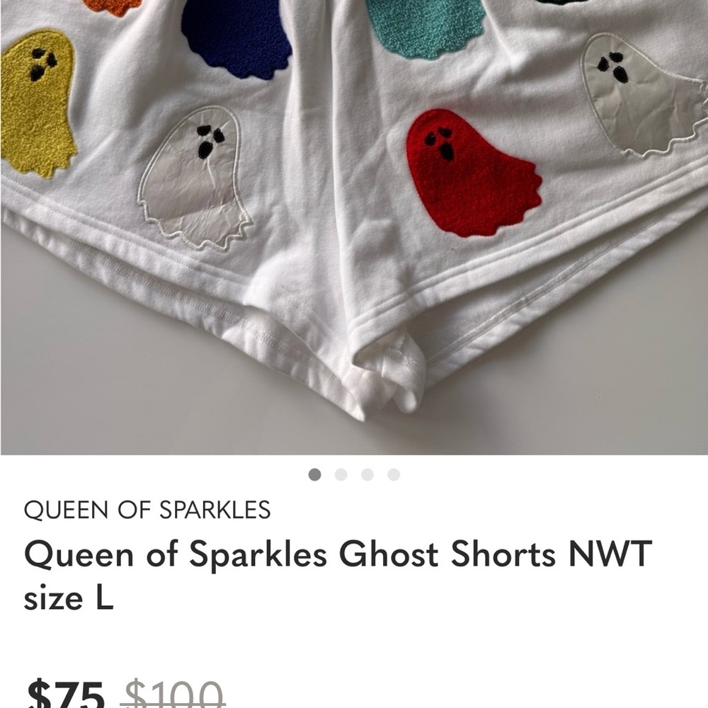 Queen of sparkles ghost shorts - Picture 2 of 2
